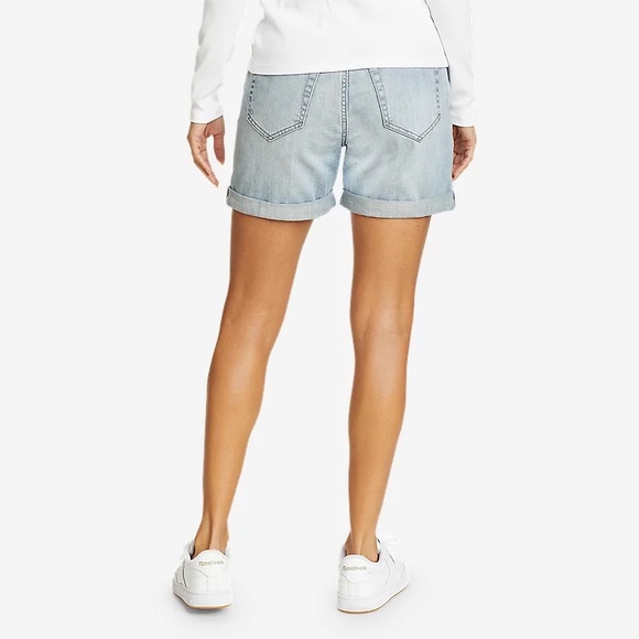 NWOT Eddie Bauer Denim Rolled Boyfriend Shorts - Picture 4 of 7